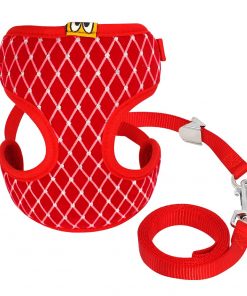 Mesh Cat Harness red color