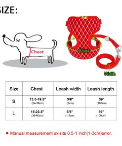 Mesh Cat Harness size show