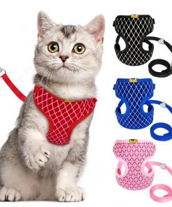 Mesh Cat Harness and Leash Set