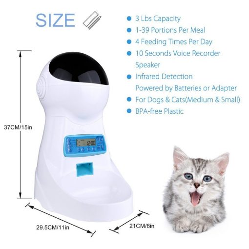 Automatic Cat feeder size