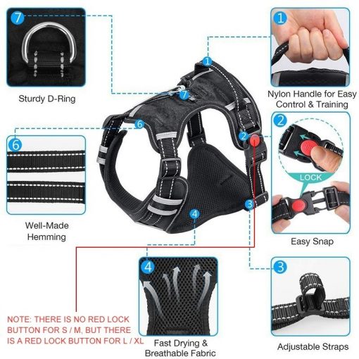 No pull dog harness guider