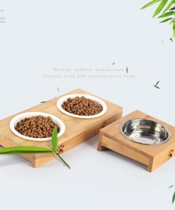 Elevated dog bowls show